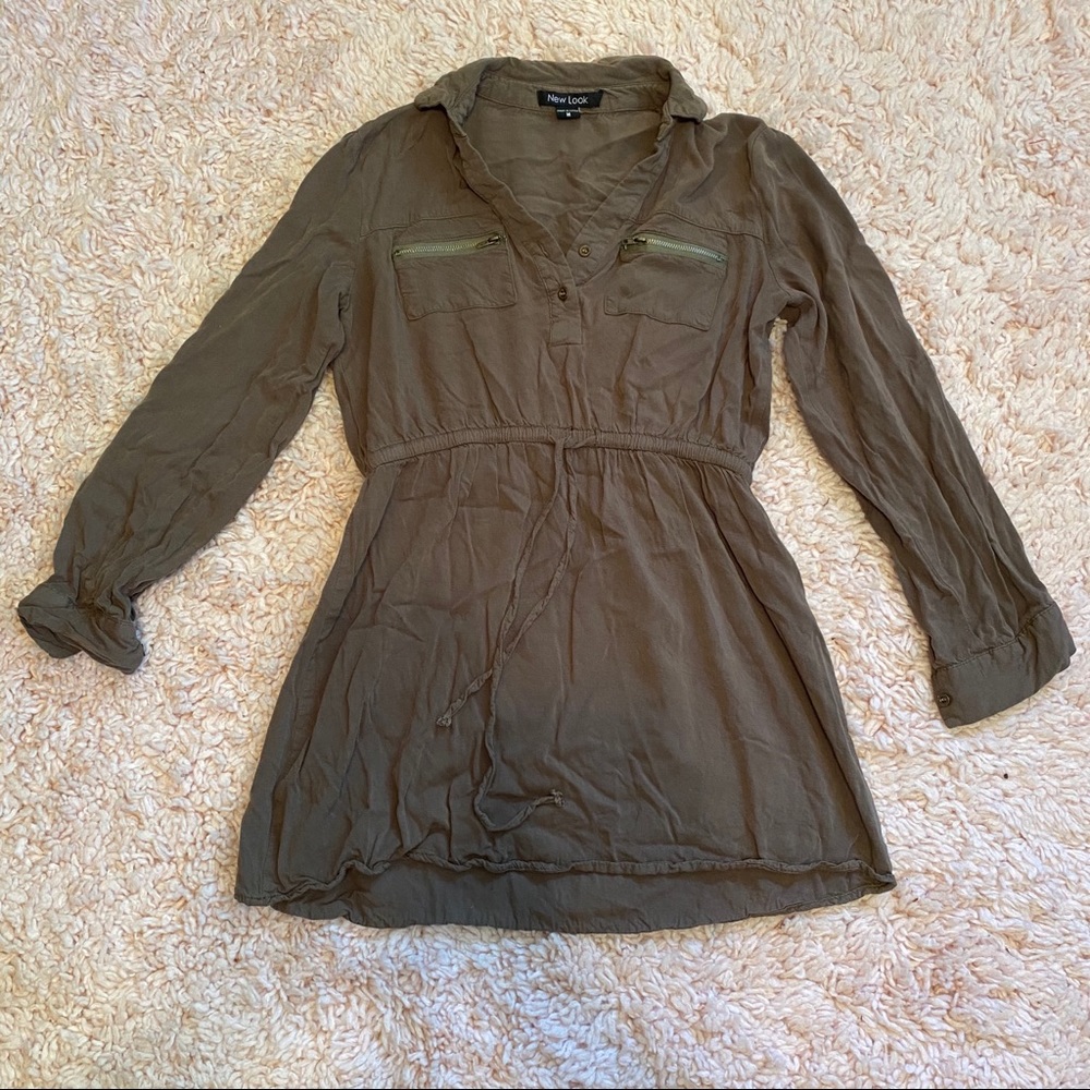 Dark army green dress